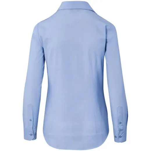 Ladies Long Sleeve Northampton Shirt Sky Blue Back